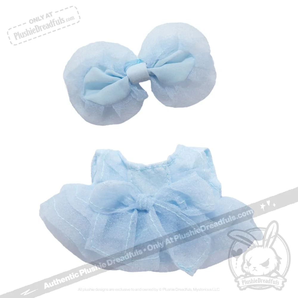 Mini Plush Outfit - Blue Cupcake Dress - Image 3