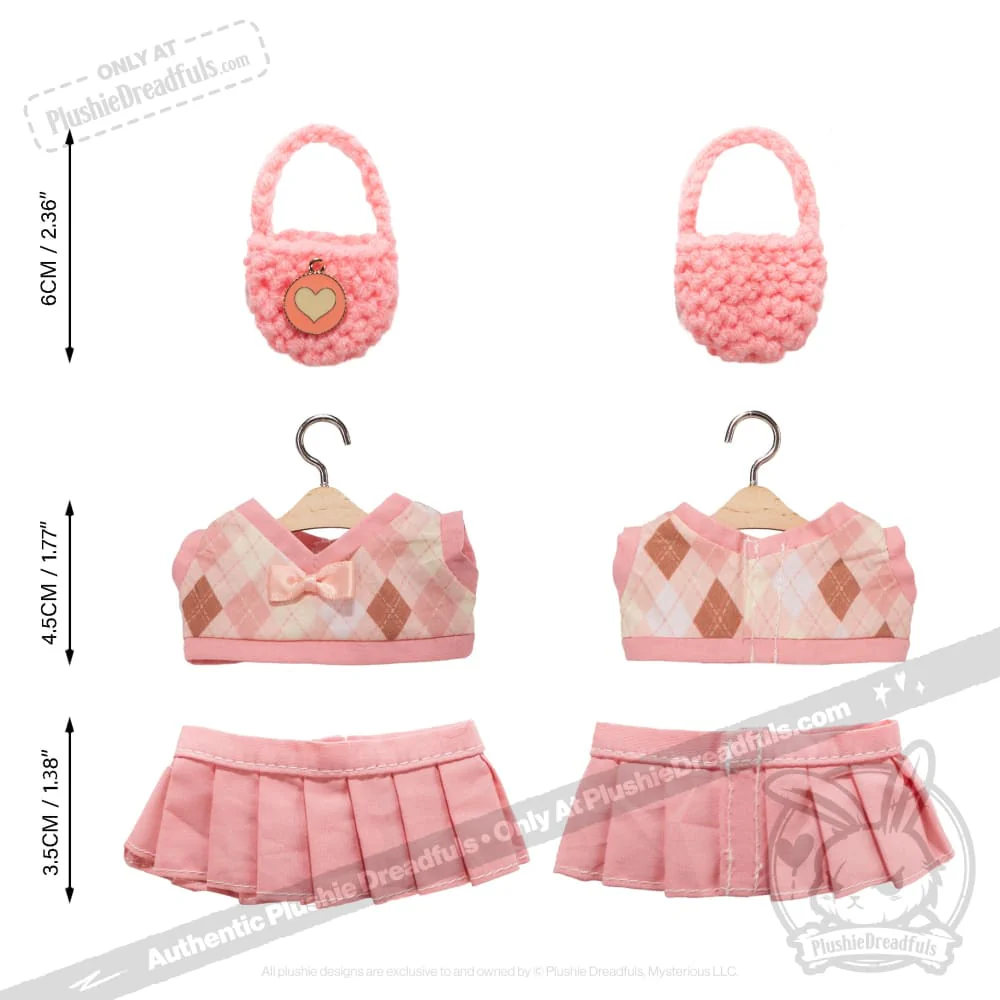 Mini Plush Outfit - Pink Prep Ensemble - Image 2