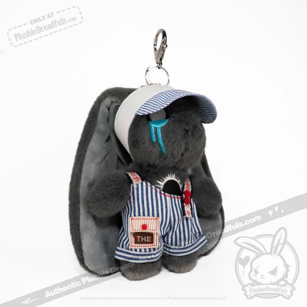 Mini Plush Outfit - Sling Striped Overalls - Image 4