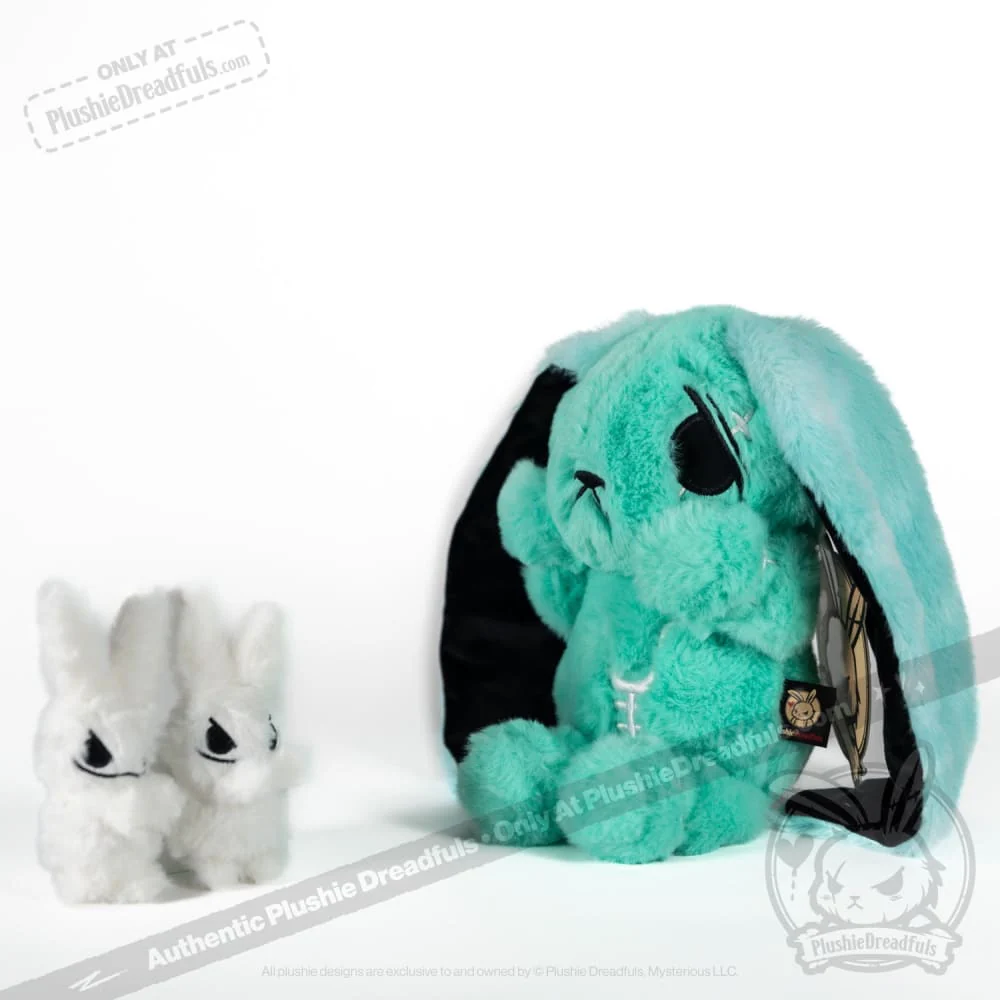 Plushie Dreadfuls - Anxiety Rabbit (TEAL Limited Edition) - Plush Stuffed Animal - Image 13