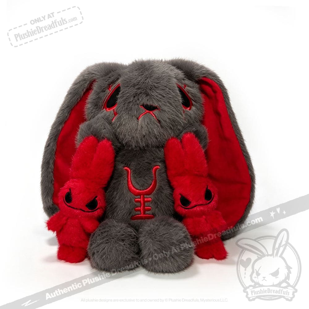 Plushie Dreadfuls - Anxiety Rabbit Dark Grey Limited Edition - Plush Stuffed Animal - Image 20