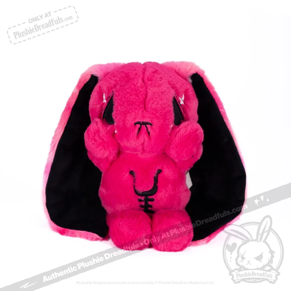 Plushie Dreadfuls - Anxiety Rabbit HOT PINK Limited Edition - Plush Stuffed Animal - Image 7