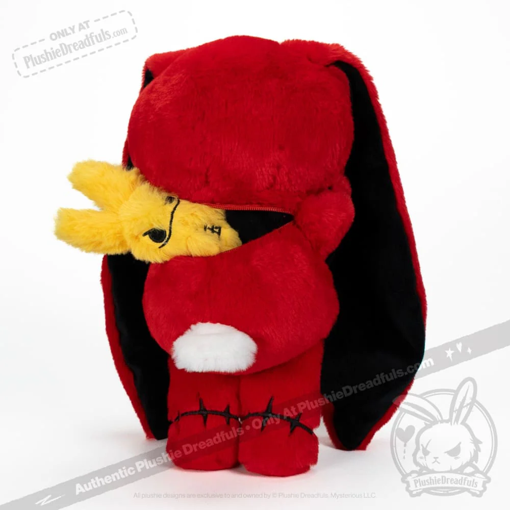 Plushie Dreadfuls - Anxiety Rabbit Red "Pressure" Edition - Plush Stuffed Animal - Image 5