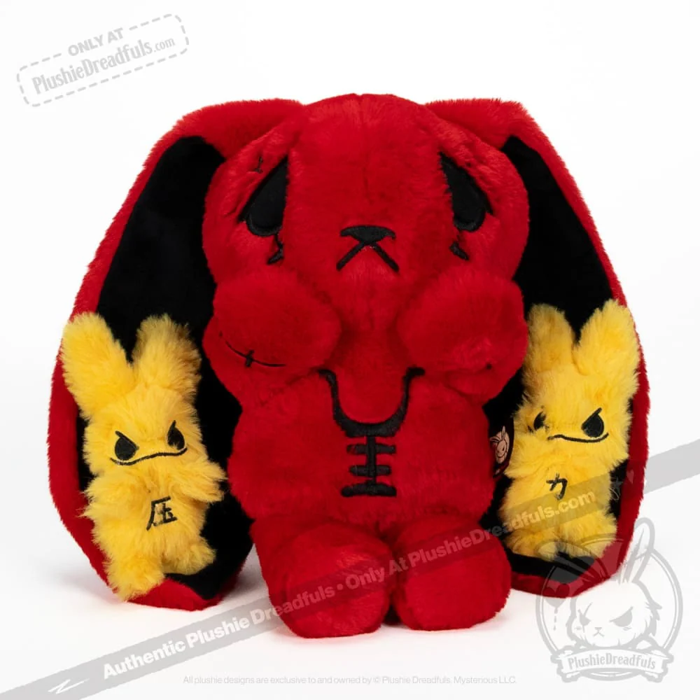Plushie Dreadfuls - Anxiety Rabbit Red "Pressure" Edition - Plush Stuffed Animal - Image 9
