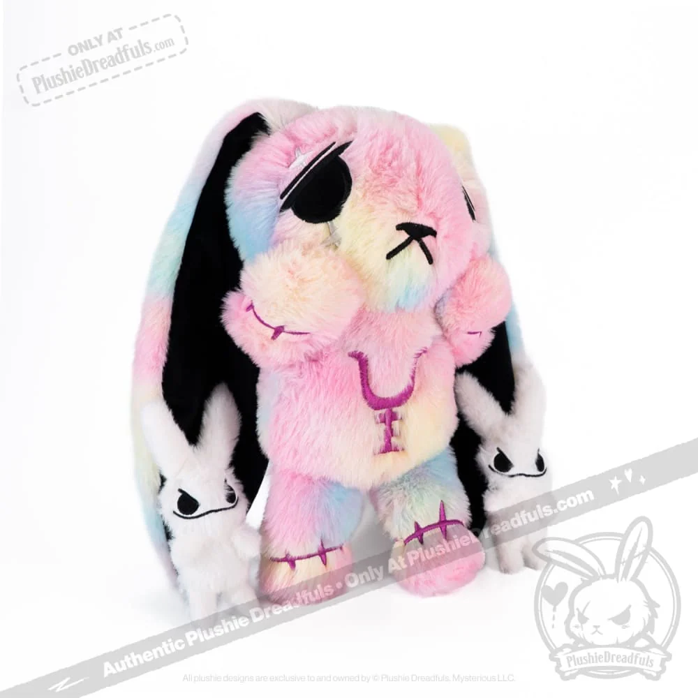 Plushie Dreadfuls - Anxiety Rabbit Tie Dye Limited Edition - Plush Stuffed Animal - Image 12