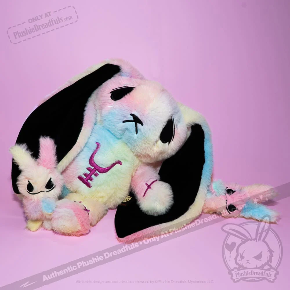 Plushie Dreadfuls - Anxiety Rabbit Tie Dye Limited Edition - Plush Stuffed Animal - Image 39
