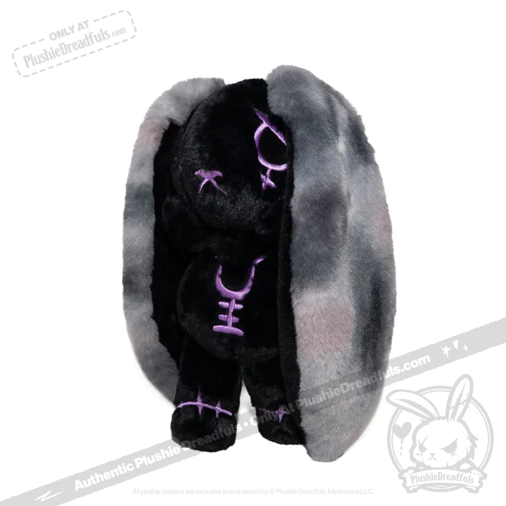 Plushie Dreadfuls - Black and Purple Anxiety Rabbit - Plush Stuffed Animal - Image 24