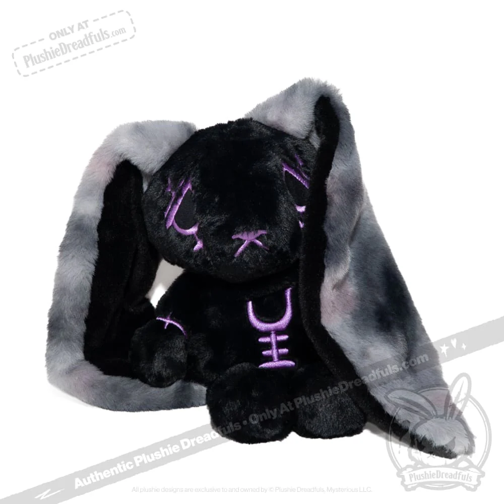 Plushie Dreadfuls - Black and Purple Anxiety Rabbit - Plush Stuffed Animal - Image 4