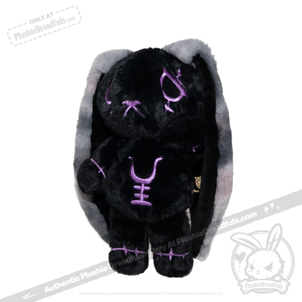 Plushie Dreadfuls - Black and Purple Anxiety Rabbit - Plush Stuffed Animal - Image 5