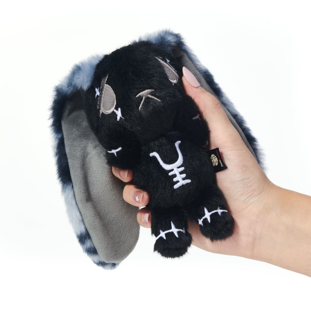 Plushie Dreadfuls - Black Anxiety Rabbit Plush Keychain Accessory