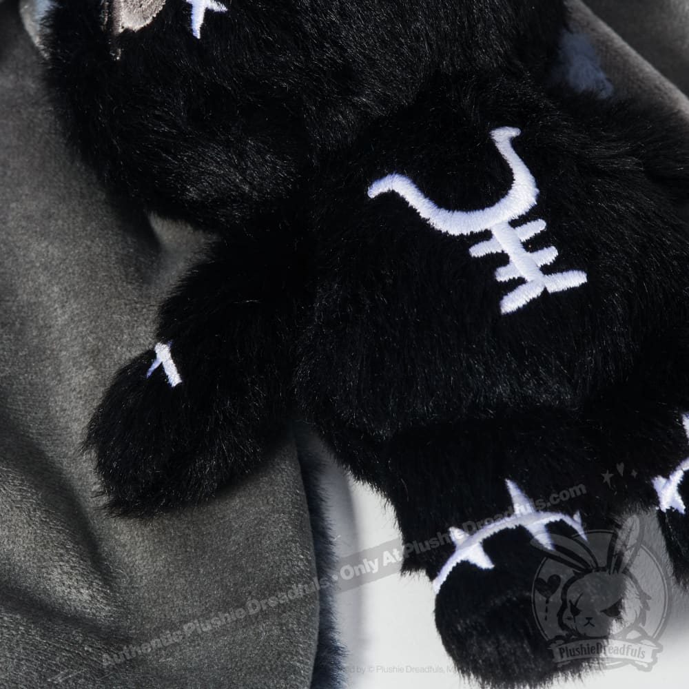 Plushie Dreadfuls - Black Anxiety Rabbit Plush Keychain Accessory - Image 11