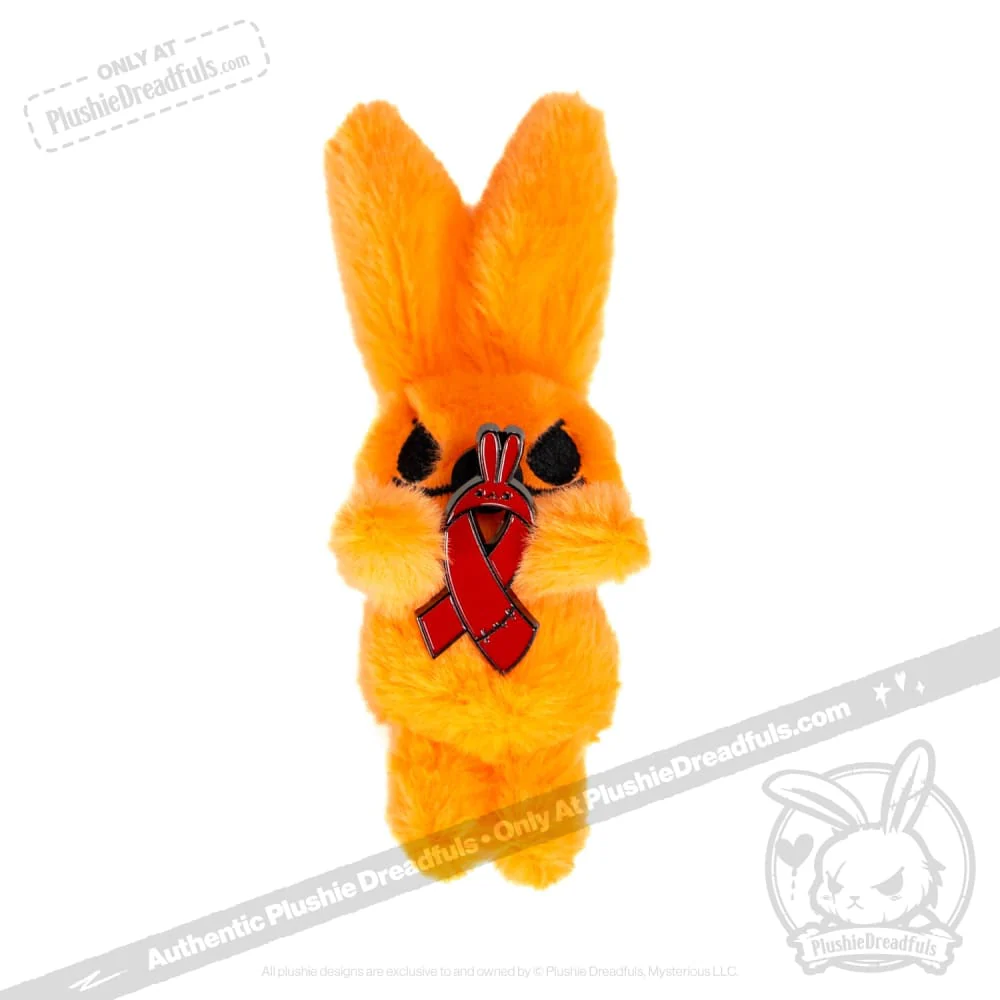 Plushie Dreadfuls - Bunny Awareness Ribbon Enamel Pin - Image 5