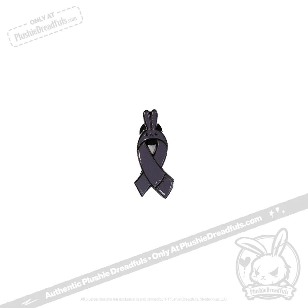 Plushie Dreadfuls - Bunny Awareness Ribbon Enamel Pin - Image 7