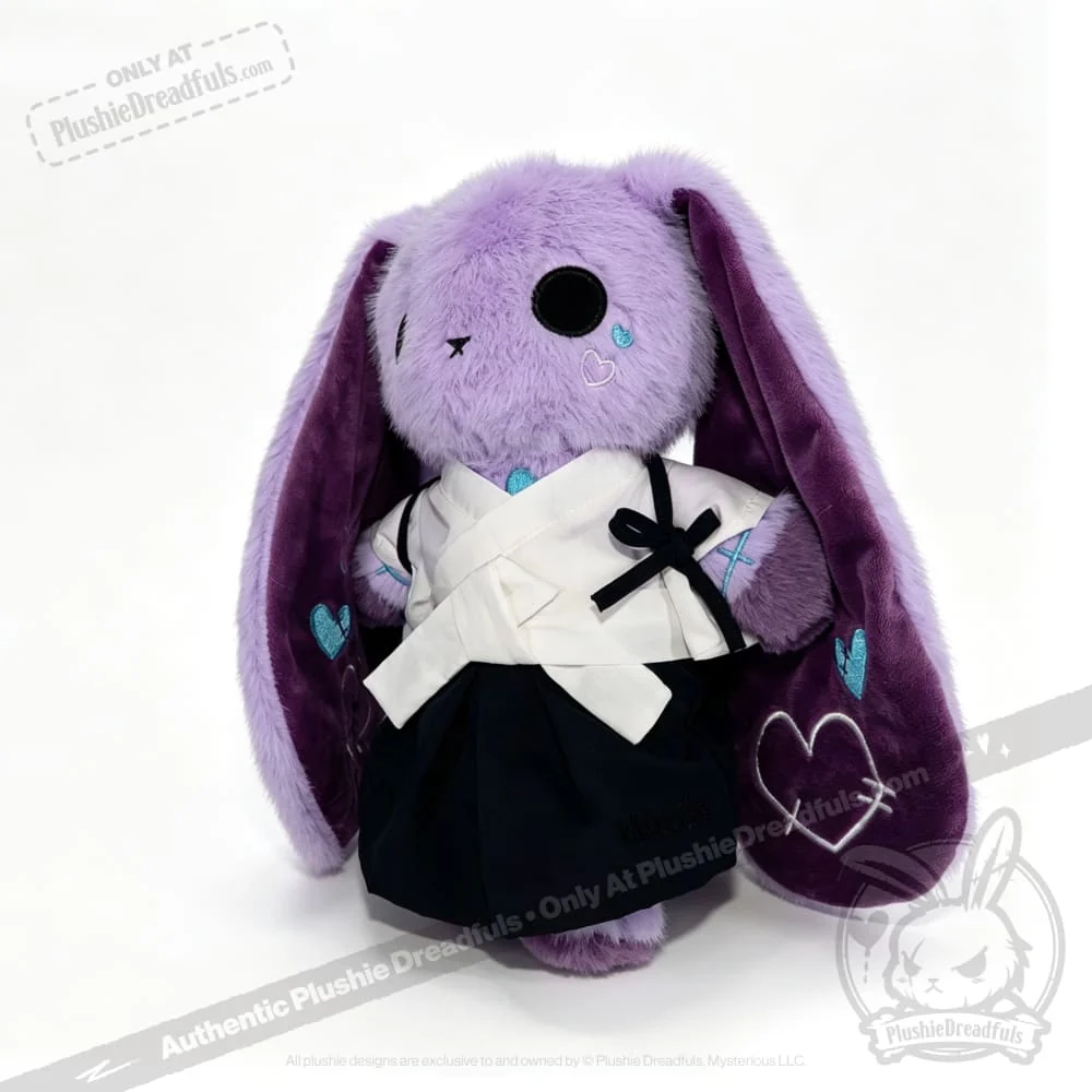 Plushie Dreadfuls Classic Black & White Hakama Plush Outfit - Image 12