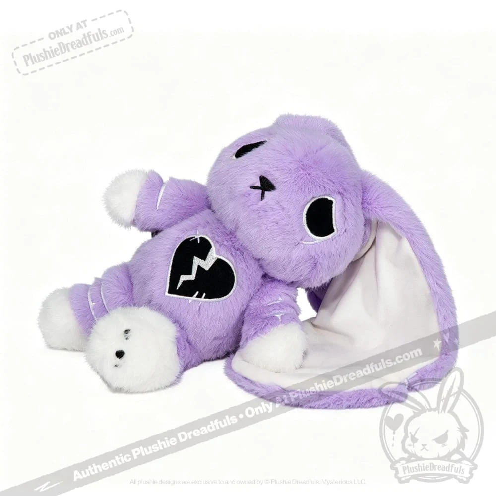 Plushie Dreadfuls - Depression Rabbit V2 Lavender LE- Plush Stuffed Animal - Image 30