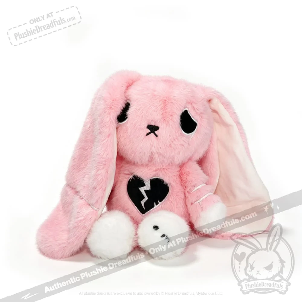Plushie Dreadfuls - Depression Rabbit V2  Pink LE- Plush Stuffed Animal - Image 16