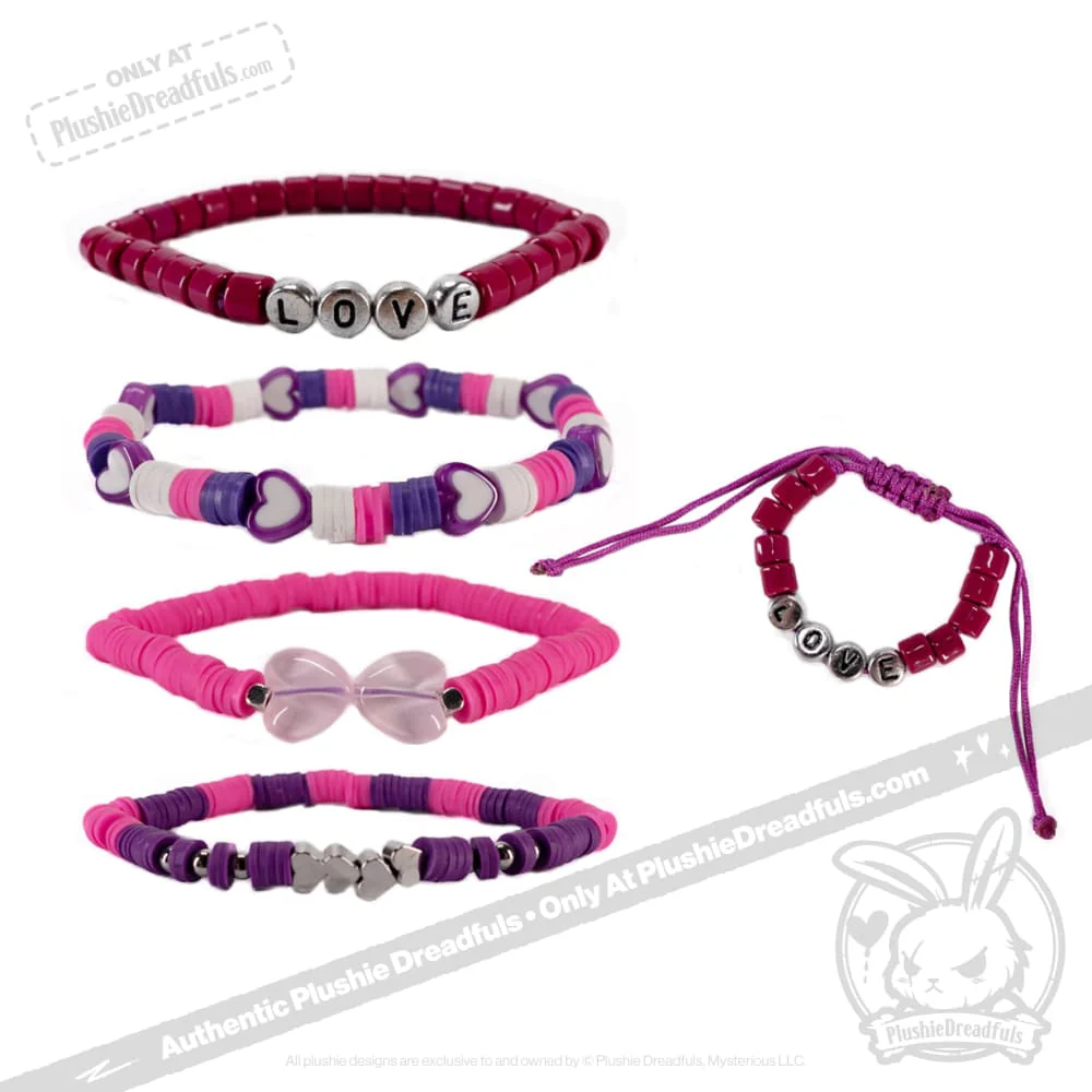 Plushie Dreadfuls - Electric Love Rabbit Stacking Friendship Bracelet - Image 2