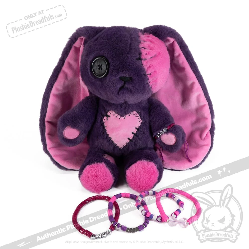 Plushie Dreadfuls - Electric Love Rabbit Stacking Friendship Bracelet - Image 3