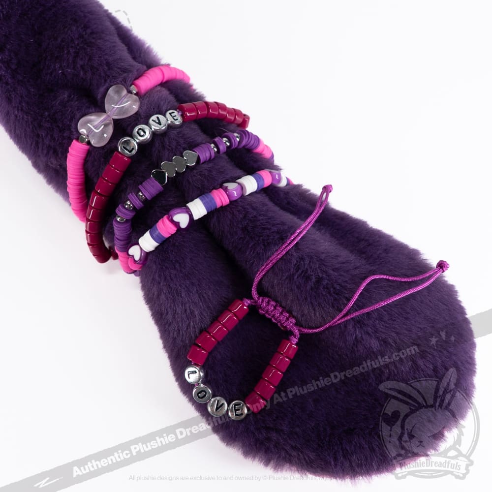 Plushie Dreadfuls - Electric Love Rabbit Stacking Friendship Bracelet - Image 6