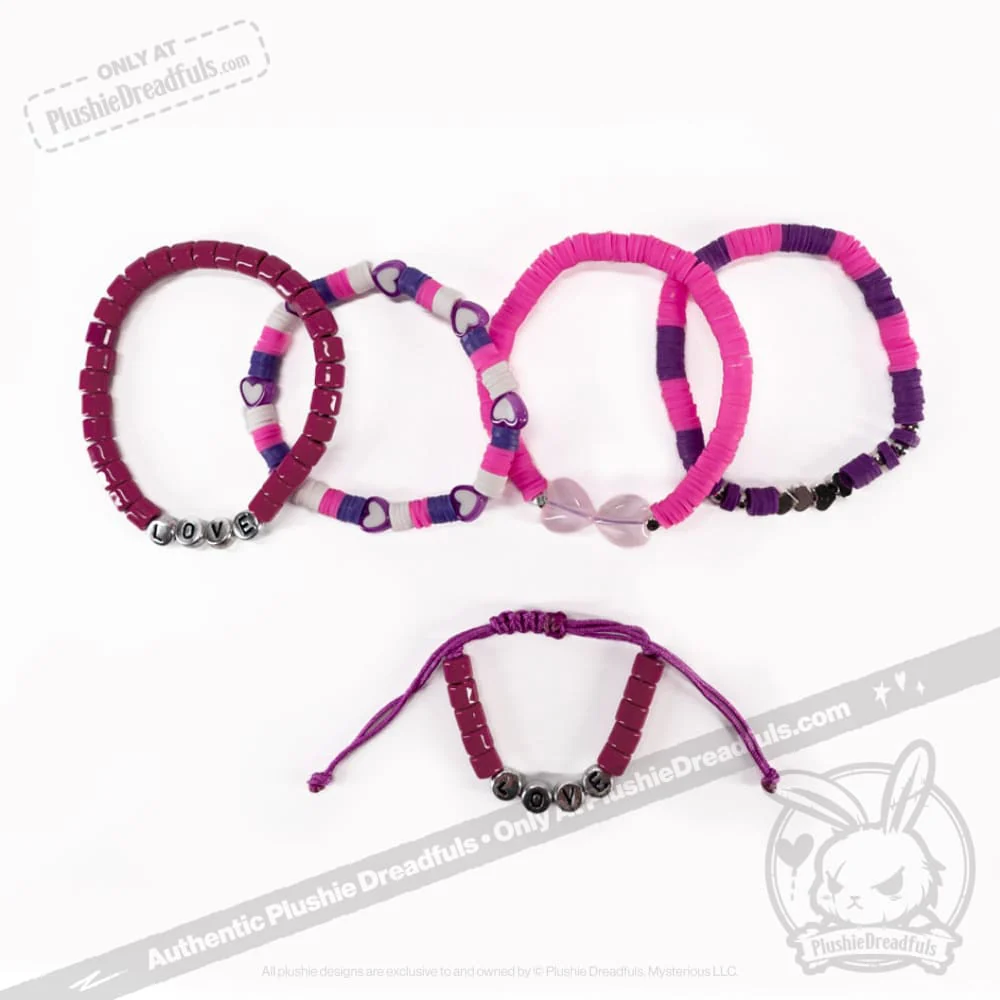 Plushie Dreadfuls - Electric Love Rabbit Stacking Friendship Bracelet - Image 9