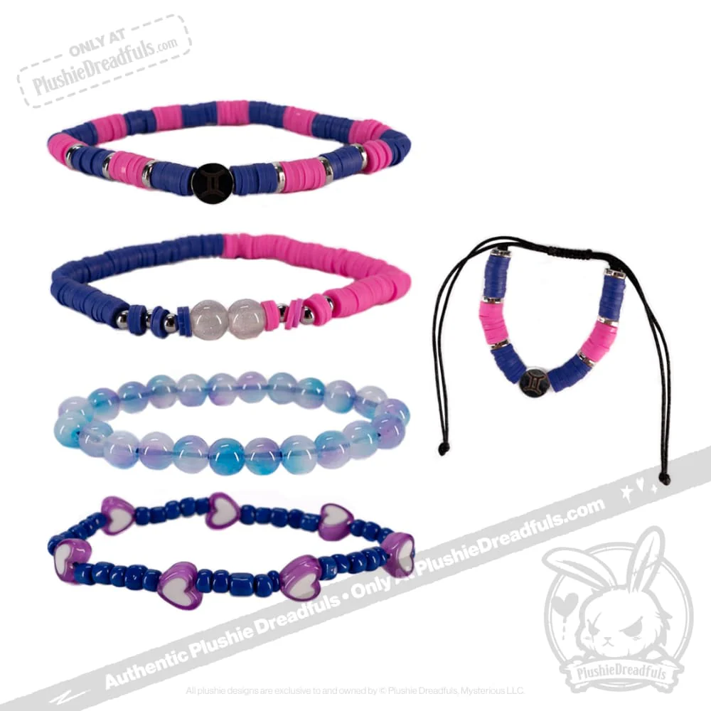 Plushie Dreadfuls - Gemini Rabbit Stacking Friendship Bracelet - Image 3
