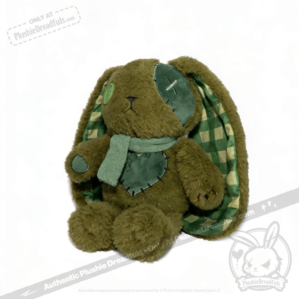 Plushie Dreadfuls - Lucky Green Plaid Love Rabbit - Plush Stuffed Animal - Image 10