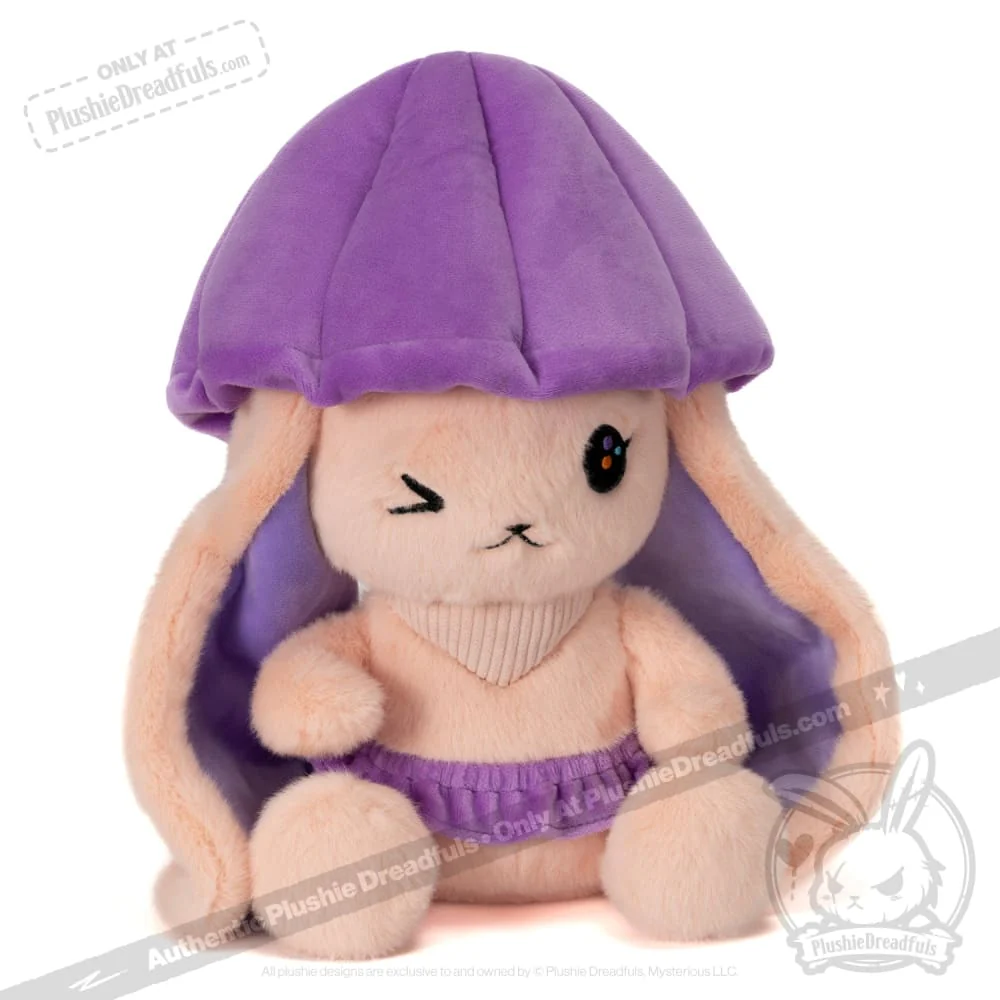 Plushie Dreadfuls - Mushroom Rabbit - Lilac Bonnet - Plush Stuffed Animal - Image 6