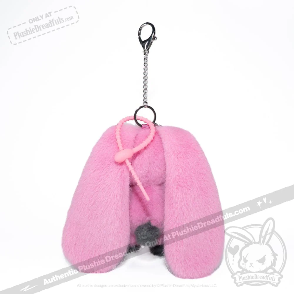 Plushie Dreadfuls - Pink Autism Rabbit Plush Keychain Accessory - Image 5