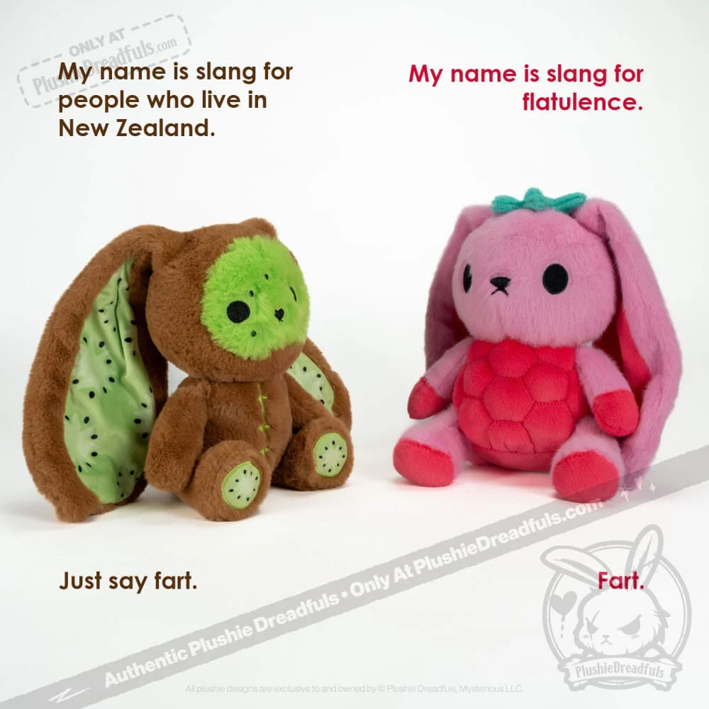 Plushie Dreadfuls -  Raspberry Bunny - Plush Stuffed Animal - Image 13