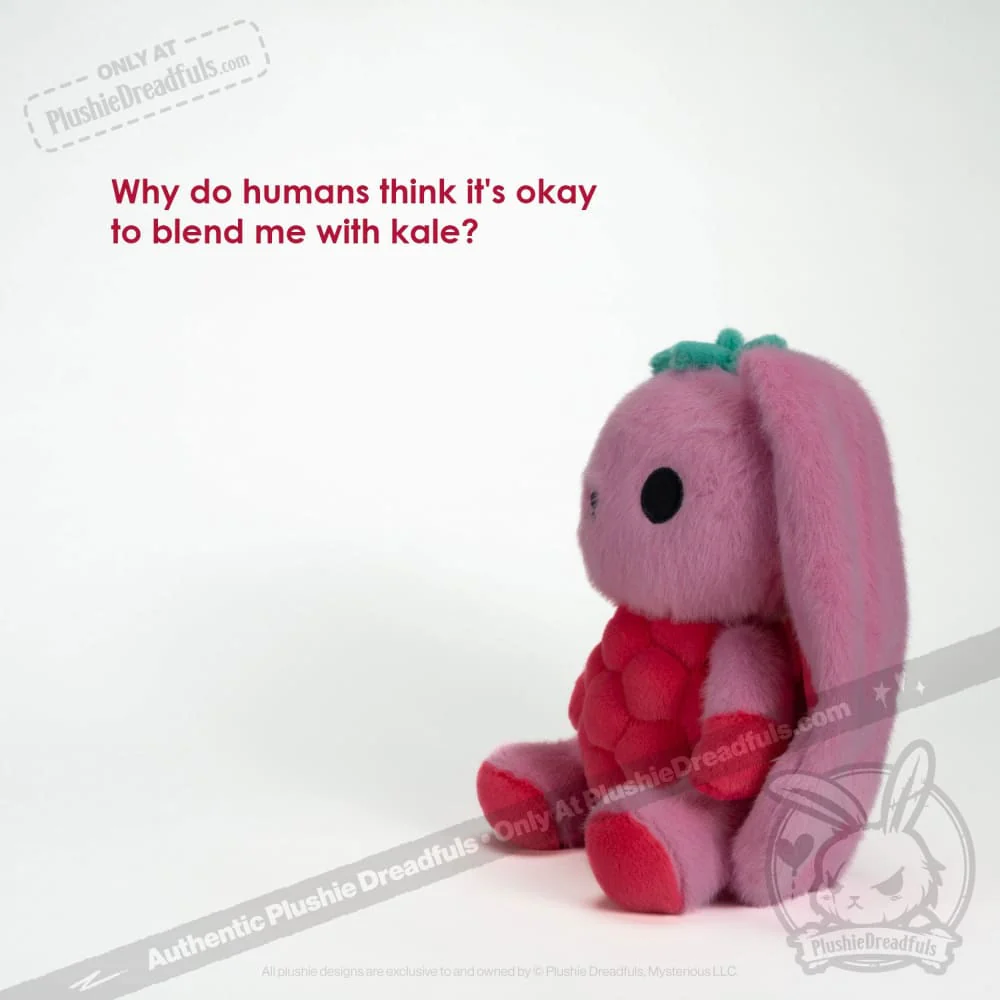 Plushie Dreadfuls -  Raspberry Bunny - Plush Stuffed Animal - Image 18