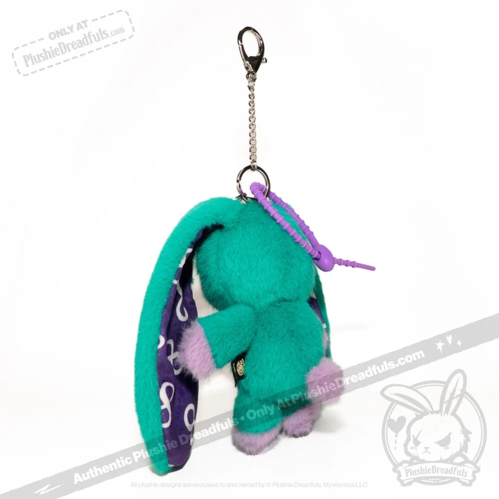 Plushie Dreadfuls - Teal Autism Rabbit Plush Keychain Accessory - Image 6