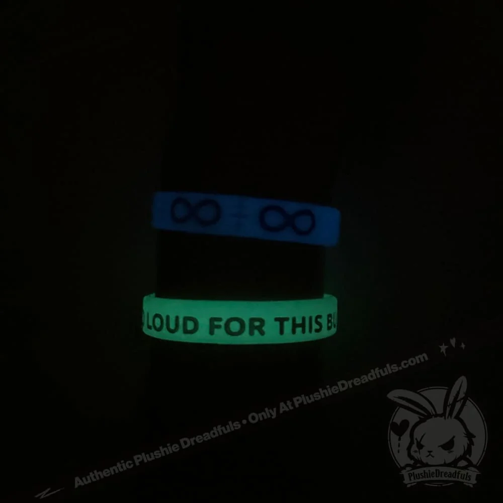 Plushie Dreadfuls - Too Loud For This Bunny Glow in the Dark Bracelet Set - Image 2
